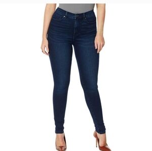 NEW! DG2 Diane Gilman Virtual Stretch Ultra Skinny Jean - Dark Indigo  size 0P.